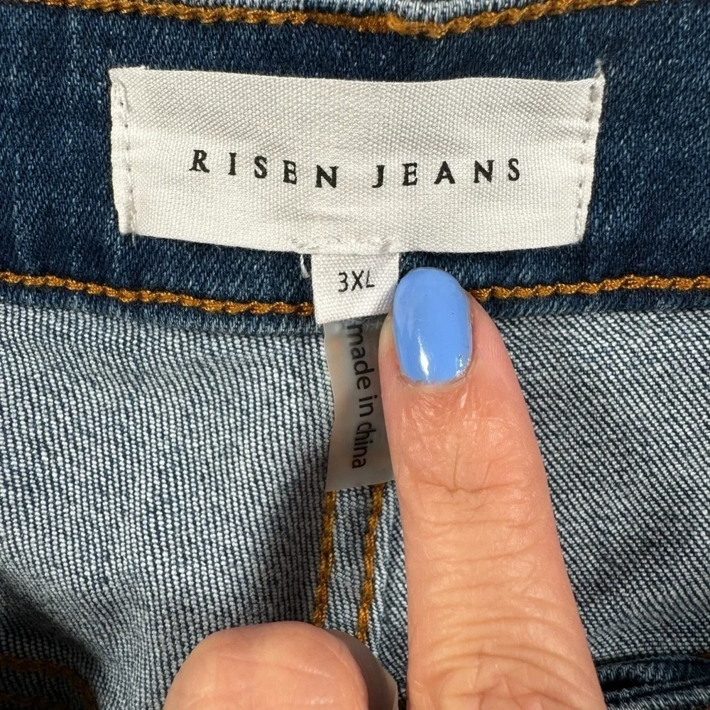 Risen Flare Leg Jeans Womens Size 3XL Medium Blue High Rise